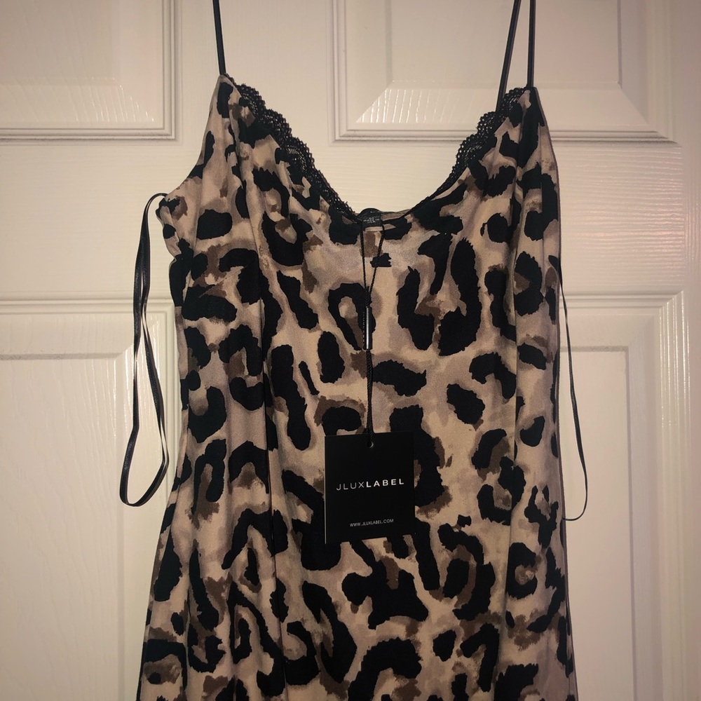 Leopard Valerie Hint of lace Dress
